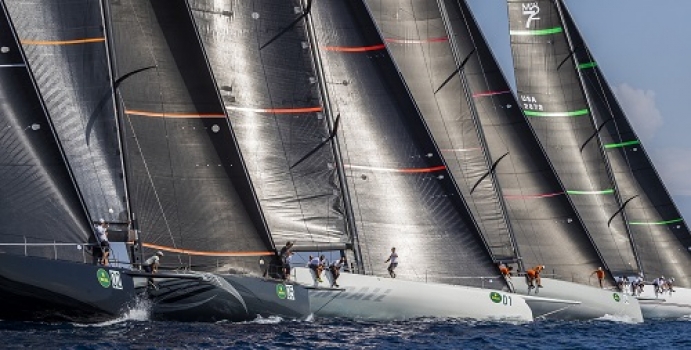 Crowning winners at Maxi Yacht Rolex Cup